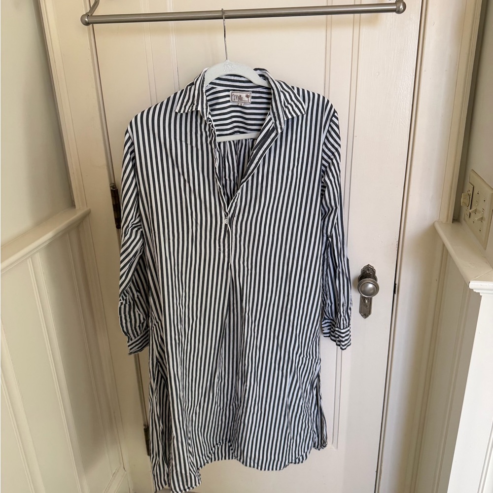 Mille Striped Button-Up Dress